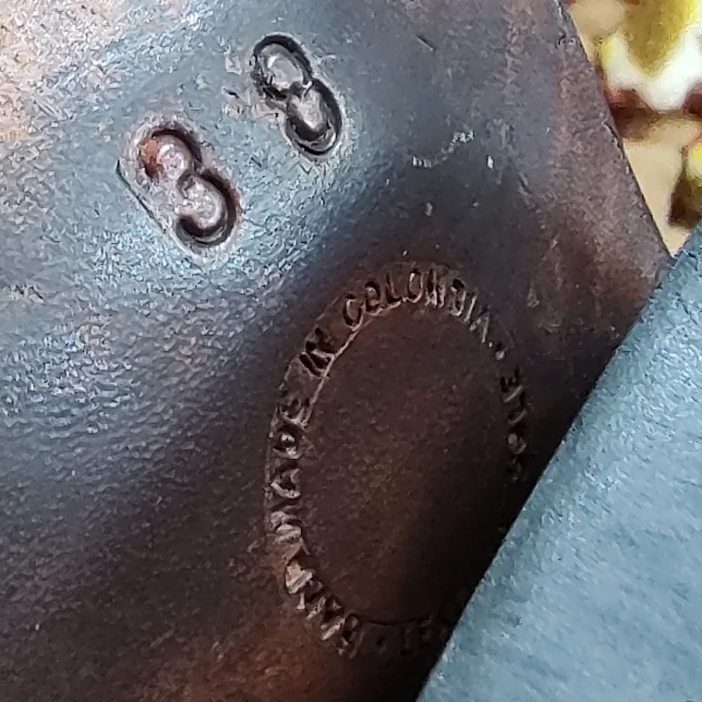 Brown Leather Square Toe Ladies Western Boots Size 7.5 Vintage by Cervato - Picture 12 of 15